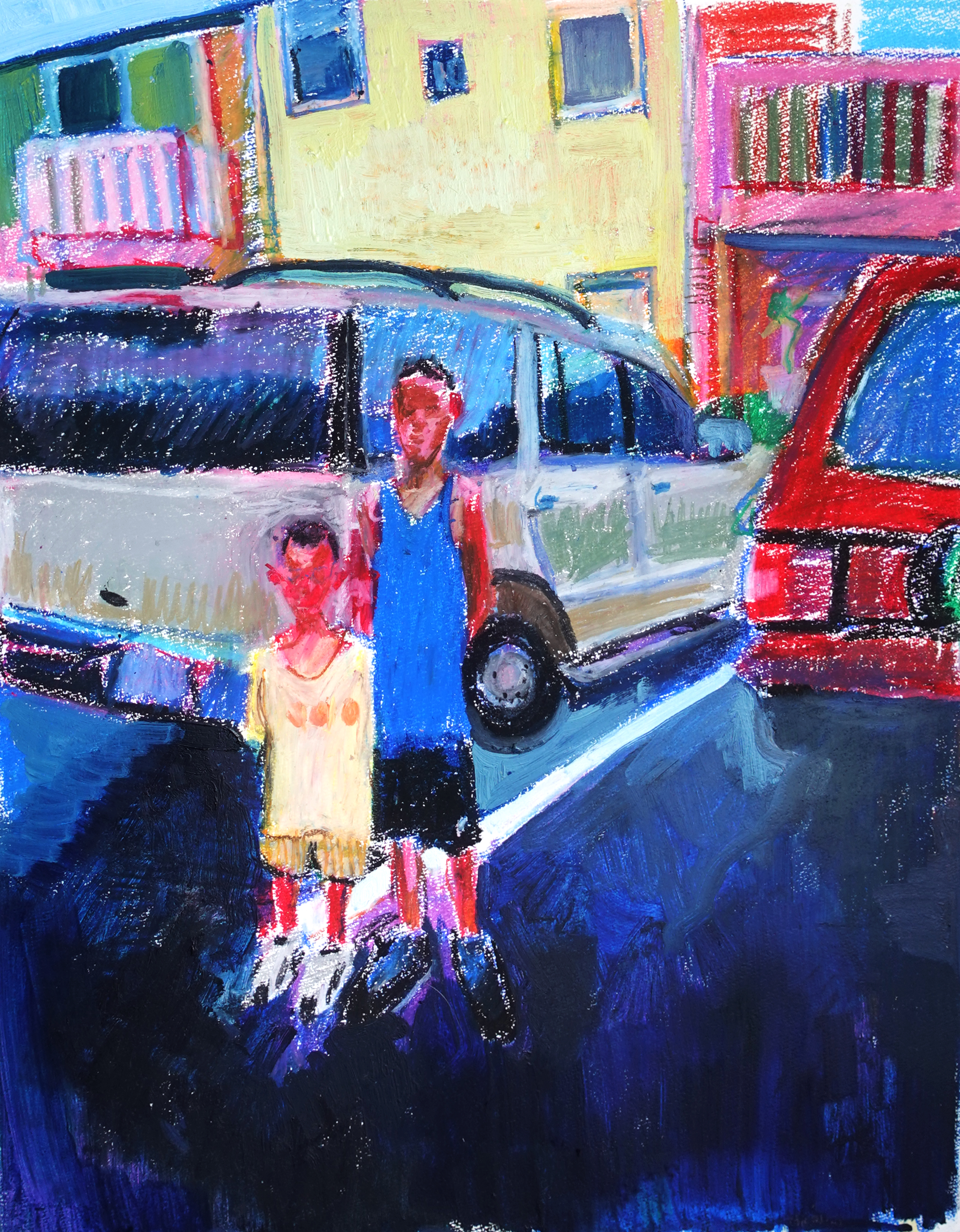 Untitled street scene painting by Jason Correia